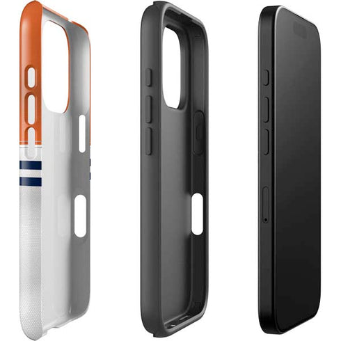 NFL Chicago Bears White Striped iPhone 16 Pro Impact Case